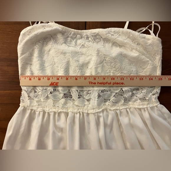 NWT Arden B  Ivory Lace Overlay Spaghetti Straps  Light Flowy Size L - Picture 10 of 11